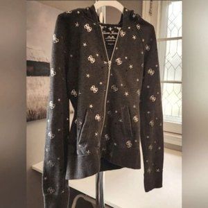 GUESS Jeans Stars & Logo Zip Up Hoodie Sweater xs